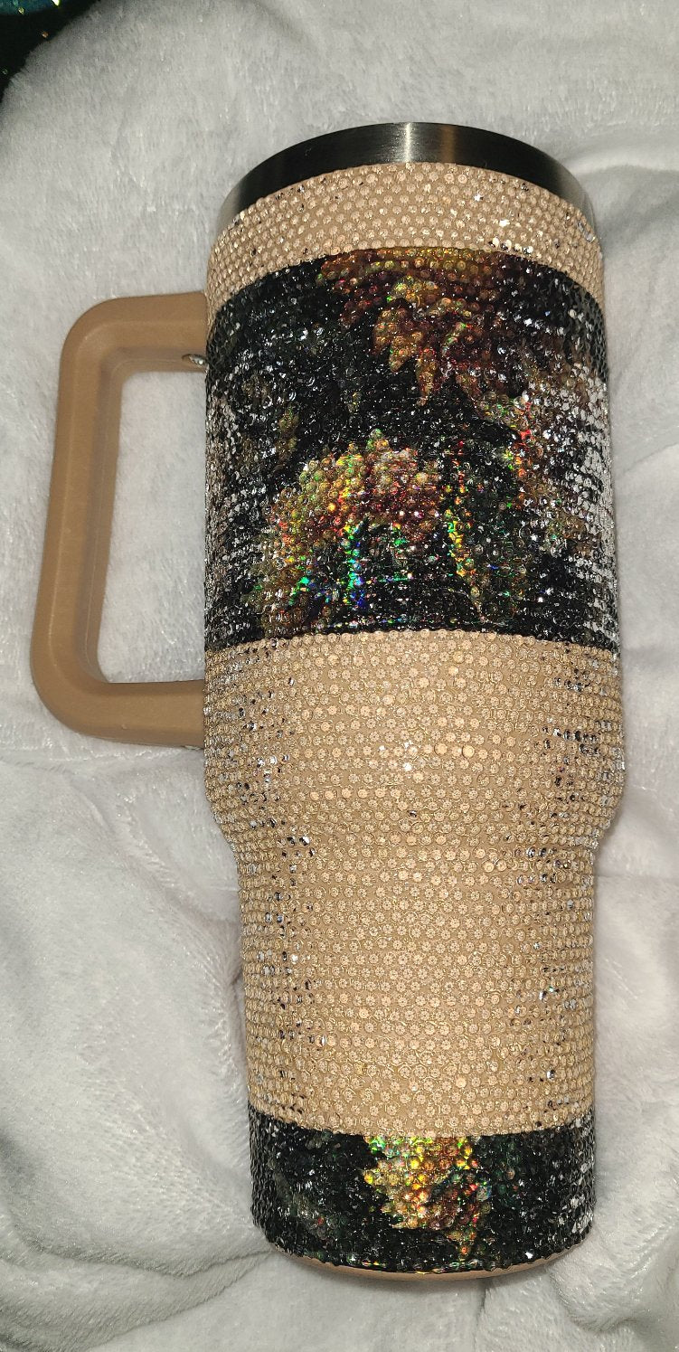 40oz fully rhinestone