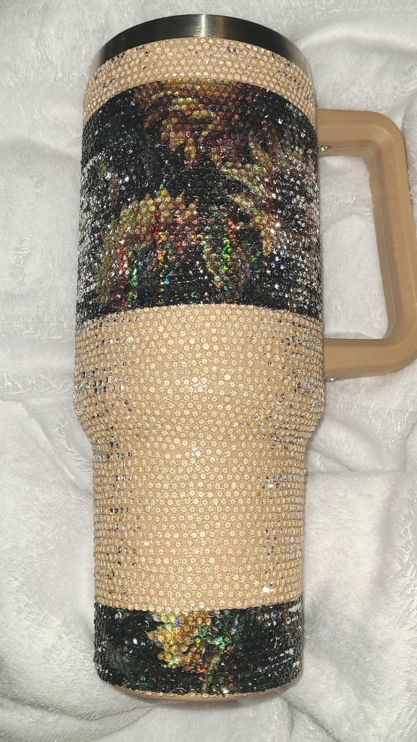 40oz fully rhinestone