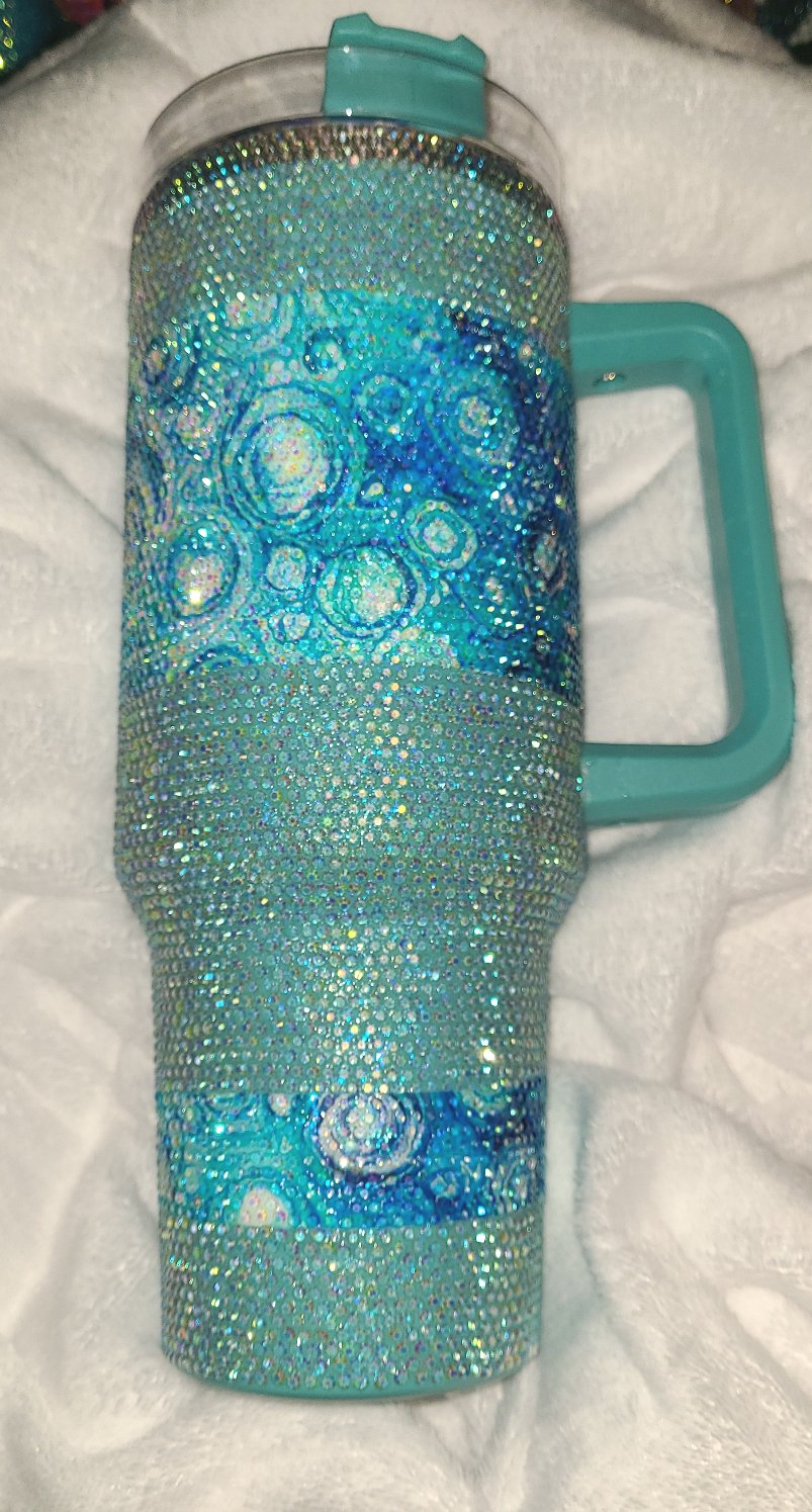 40oz fully rhinestone