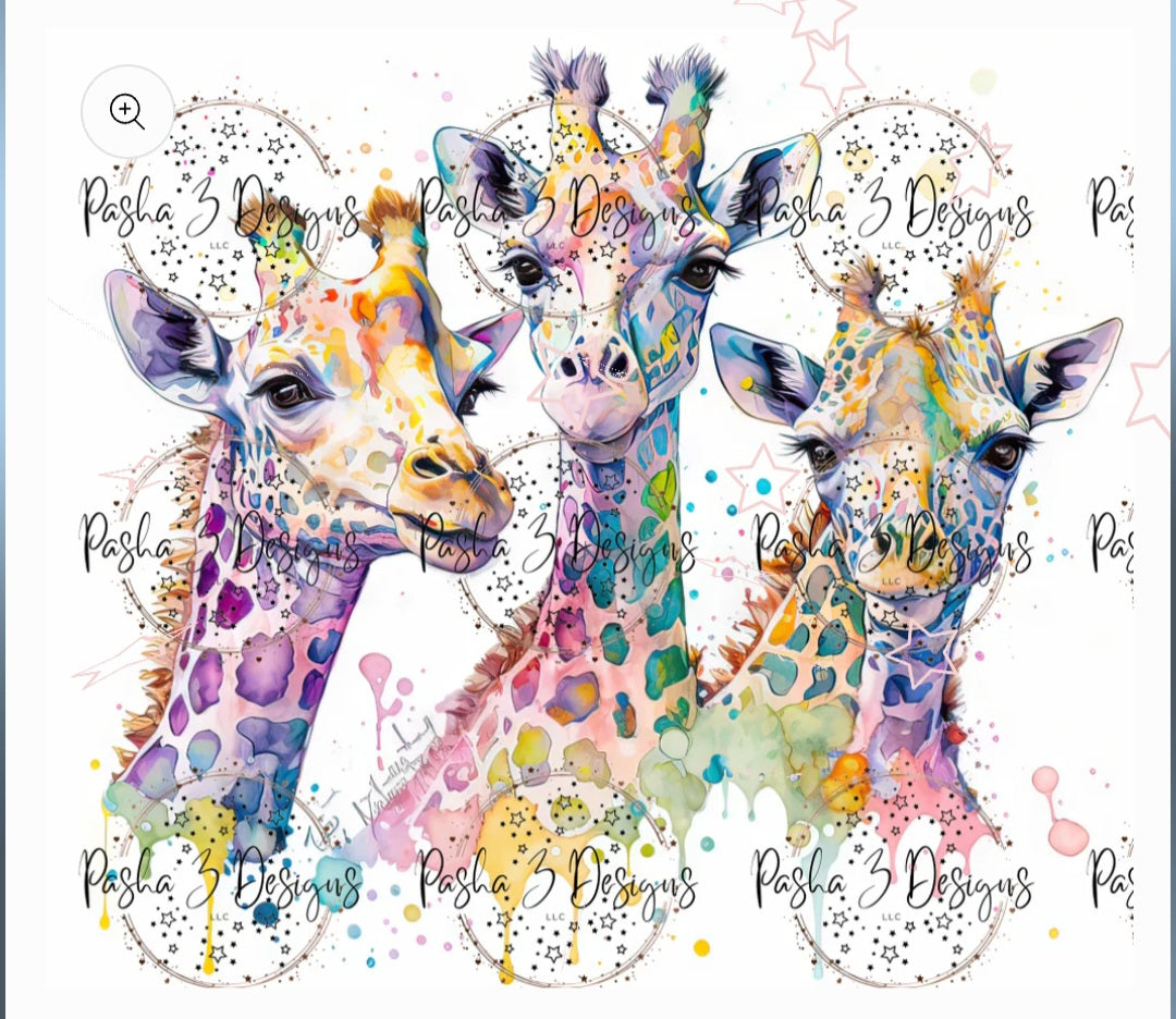 20oz giraffe, elephant, and peacock wrap tumblers, as is, little rhineatone, or fully rhinestone