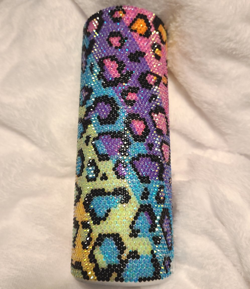 Pre-orders leoperd, rainbow rhinestone cup