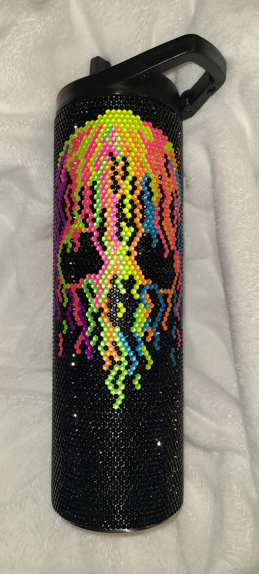 Neon skull tumbler