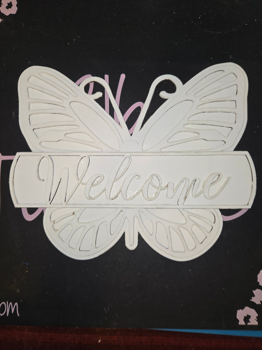 Wood butterfly rhinestone