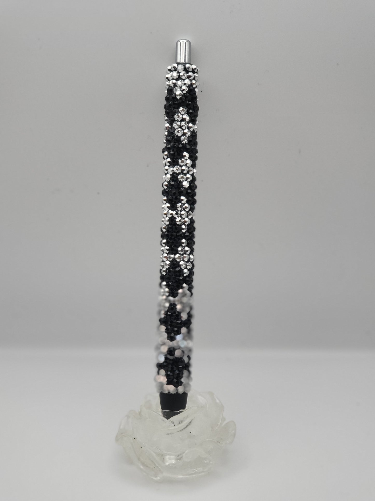 Black and Silver Diamond Rhinestone Pen
